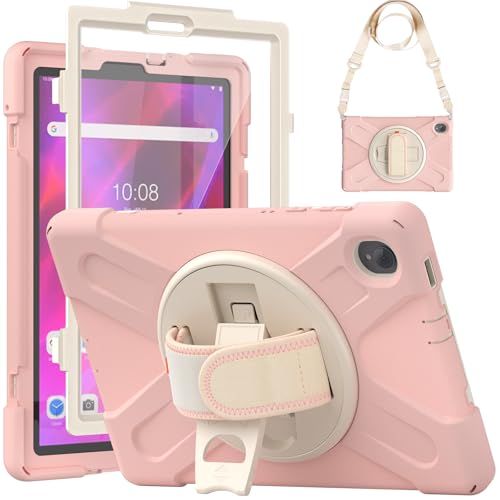 Coque Lenovo M10 FHD Plus anti-casse rose pour protéger des chutes d'enfants