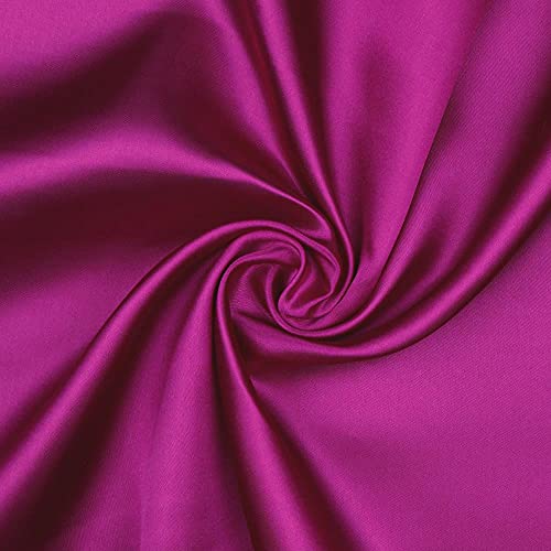 Tissu en satin liquide fuchsia 10m x 145cm pour couture robe de mariage et nappe