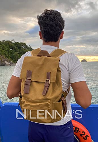 Mochila Lenna's Lona Vintage 085 Caqui