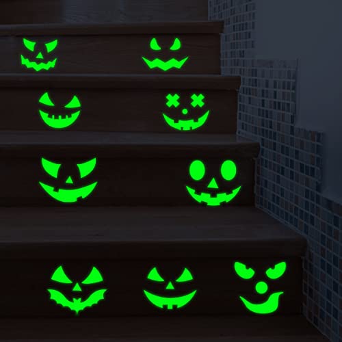 Glow In The Dark Scary Devil Smiley Halloween Wall Decals Wall Stickers Peel And Stick Removable Decal Stick Diy Wall Art Murals For Bedroom Living Room Wall Decaoration #TOP4