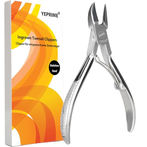 Podiatrist Toenail Clippers, Super Sharp and Wear-Resistant Toe Nail Cutters for Thick and Ingrown Nails, Hand Forged Stainless Steel Pedicure Clippers for Men Women Seniors, Curved Blade