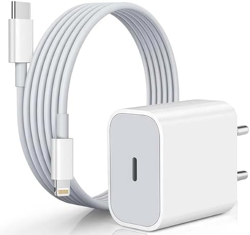 APFEN® 20W [Apple MFi Certified] Type-C Fast Charger Adapter & Cable Compatible with iPhone 14/14 Pro/14 Pro Max/13/13 Pro/13 Pro Max/12/11/XR/XS/X/8 Series, White