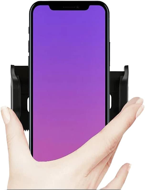 Hand placing phone into the holder