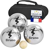🇫🇷 PERSONNALISATION : Gravez votre texte ou prénom sur ces boules de pétanque pour un cadeau unique et original ! Ce sera aussi très pratique pour identifier facilement vos boules sur le terrain. Nous réalisons votre cadeau personnalisé dans notre atelier en France en 24h ! C’est un cadeau idéal pour faire plaisir à un proche.