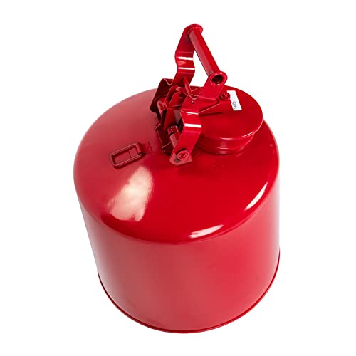 Eagle 1425 Disposal Galvanized Steel Safety Can, 5 Gallon Capacity, Red #TOP3