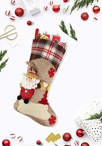Alytimes Christmas Stocking- 18Inch - Ideal Christmas Decorations and Party Accessory (Santa)