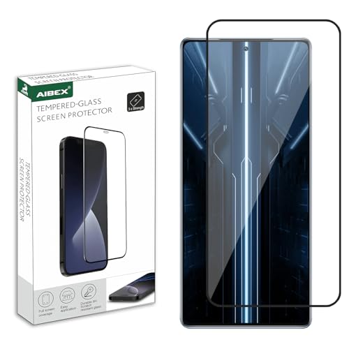 Image of AIBEX Military-Grade Tempered Glass Screen Protector Compatible for Infinix GT 20 Pro 5G with Edge-to-Edge Coverage Scratch Resistant | Case Friendly and Easy Installation Kit