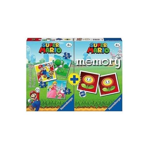 Ravensburger - Memory Super Mario Multipack, Juego de Mesas para Niños y para Toda la Familia, Regalos para Niños a Partir de 3 Años, 3 Puzzles de 25/36/49 Piezas, Versión en Español