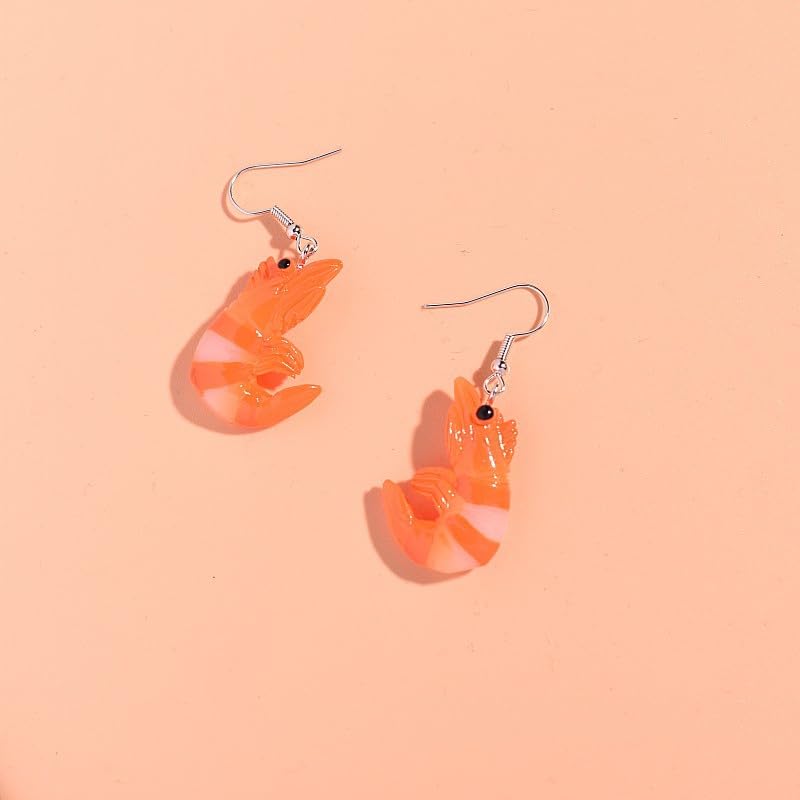 Lovely Shrimp earrings Earrings Cute Food Imitation Food Jewelry for Women3