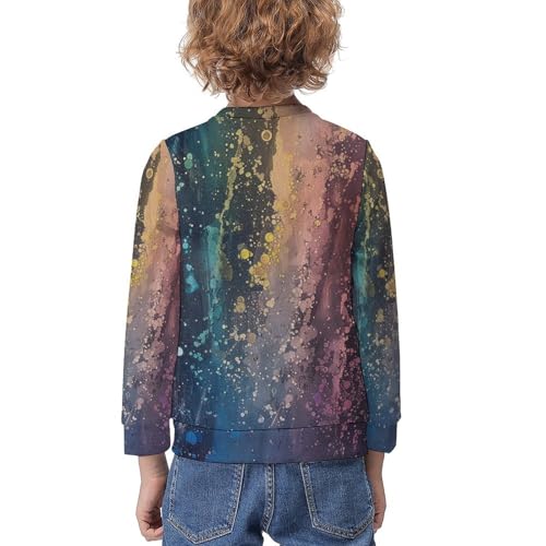 Rainbow GlitterChildren's Casual Pullover Sweatshirt Loose Fit10-12Y2
