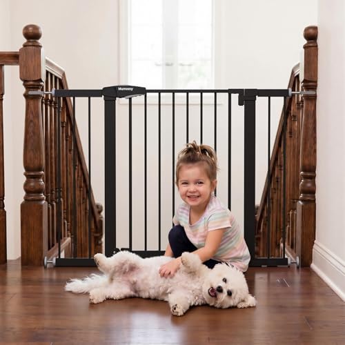 Image of Mumeasy Baby Gate for Stairs, 29.7-46 inch Walk Through Dog Gate Indoor