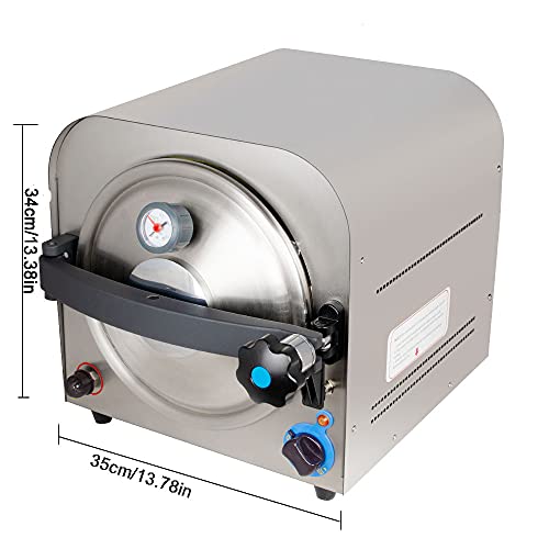 Colilove 14L Steam Autoclave Ster-Iliz-Er Machine High Pressure Lab Autoclave Equipment 3.7Gallon Steam Lab Autoclave Machine 110V With 3 Trays - Us Local Shipping #TOP1