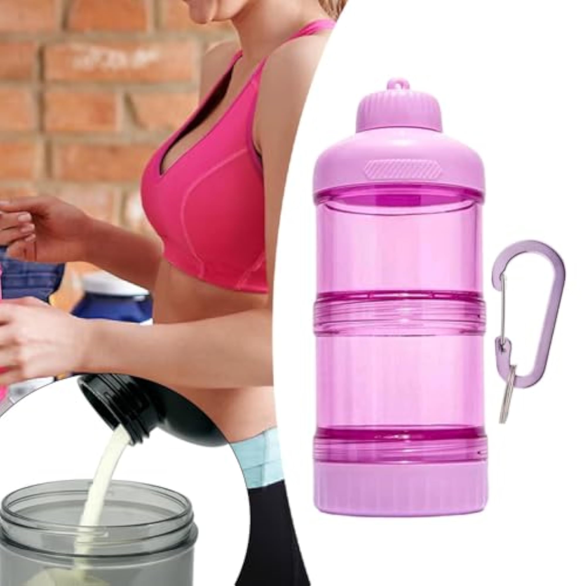 Protein Powder Travel Container Dispenser for Gym