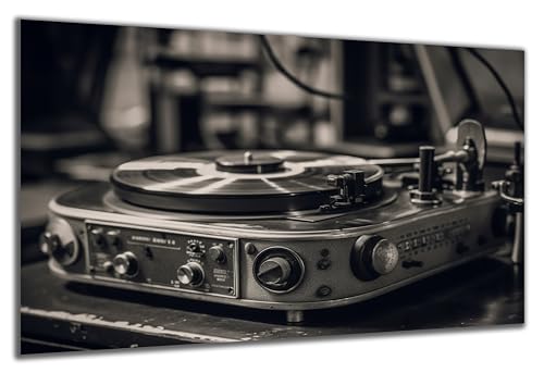 DARO Design - Wand-Bild auf 6mm HDF 40x30 cm Plattenspieler Retro Vintage -...
