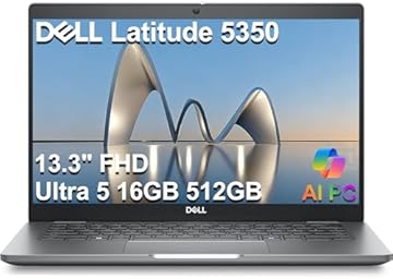 Dell Latitude 5450 5000 Business AI PC Laptop (14" FHD Touchscreen, Intel 12-Core Ultra 5 135U (> i7-1355U), 16GB DDR5, 512GB SSD), Backlit, Fingerprint, 1080p IR Webcam, 2x Thunderbolt 4, Win 11 Pro