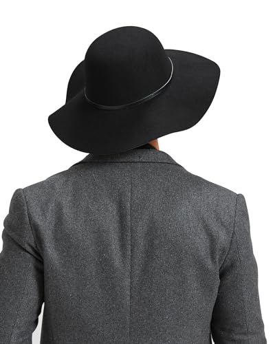 Hut für Damen von Zylioo Großer Filz-Bowler Schlapp und Fedora