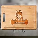 Tabla de cortar personalizada, tabla de cortar y embutidos grabada personalizada para cocina, regalo para amantes de los perros para inauguración de la casa y Navidad, decorativa y funcional