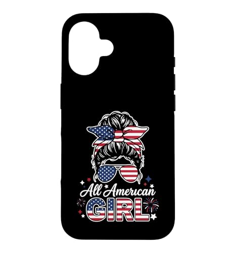 All American Girl Messy Bun USA �����I�X�^�C�� �X�}�z�P�[�X iPhone 16 �p