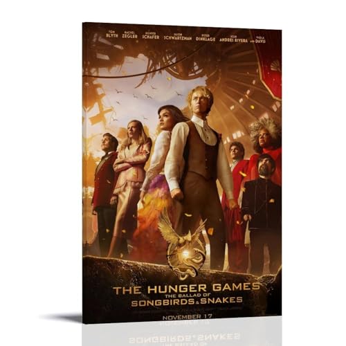 YRUAWRH Póster de Los Juegos del Hambre de La Balada de los Pájaros Cantores y Serpientes Arte de Pared Arte Estético Lienzo Vintage Póster Decorativo para Dormitorio Sala de Estar 20 x 30 pulgadas