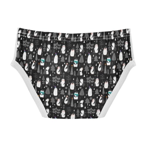 Boys' Exclusive Briefs Toddler Underwear 95% Combed Cotton Boxerbriefs 2T Penguin and Text Pattern 252
