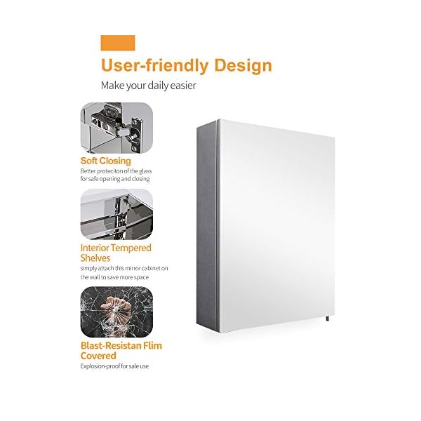 Janboe Stainless Steel Mirror Cabinet - Image 8