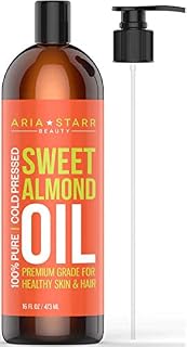 Aria Starr Sweet Almond Oil For Massage, Hair, Dry Skin, Body, Hair Food