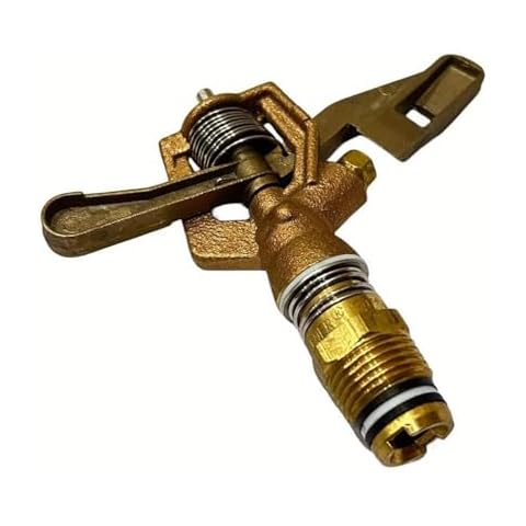 WOVSTNOV 1/2Inch Full Brass Impact Sprinkler Head Water Sprinkler Head for Garden Orchards Lawn Irrigation (1/2) Cover