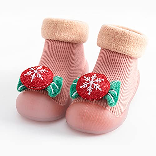 DEESEE(TM)_Jewelry Kids Shoes Girls, Toddler Baby Kids Girls Boys Christmas 3D Cartoon Slipper Socks Shoes Prewalker4