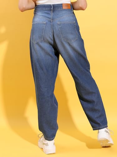 Image of Tokyo Talkies Women's Tapered Fit Cropped Jeans| Mid-Rise| Jeans Pant