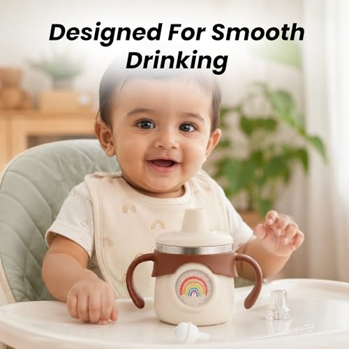 Image of THE LITTLE LOOKERS Silicone Spout & Straw for Sipper Bottle | Bpa Free & Leakproof | for Training Sippy Cup | Attachment for Baby & Toddler Bottles | Spill Resistant | Sipper Accessory