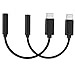AD ADTRIP USB C 3.5mm Adapter Type C Audio Jack Adapter USB C to Headphone Jack Compatible with Huawei P20 Pro/Mate 10 Pro/Mate 20 Pro, Motorola Moto Z/Z Force, OnePlus 6T, Xiaomi Mi 8/Mix 2 [2 Pack]