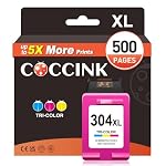 COCCINK – H-304XLC für HP 304 Druckerpatronen Envy 5030 5000 5020 5032