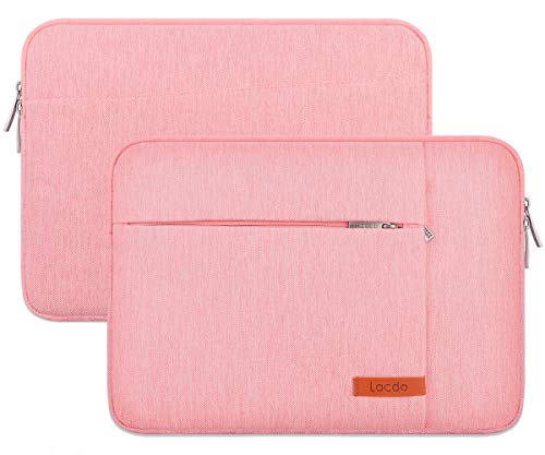 Lacdo 15.6 Inch Laptop Sleeve For Women, Laptop Sleeve Case For 15.6" Acer Aspire/Predator, Inspiron, Zenbook/Vivobook 15, Hp Pavilion, Lenovo Ideapad 330, Thinkpad E590, Chromebook Computer Bag,Peach #TOP1