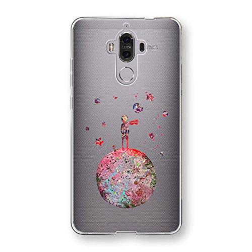 Caler Funda Compatible con Huawei Mate 9 Case, Suave TPU Gel Silicona Ultra-Delgado Ligera Anti-rasguños Protección Cuentos de Hadas Carcasa para Huawei (Pequeño Príncipe Principito)