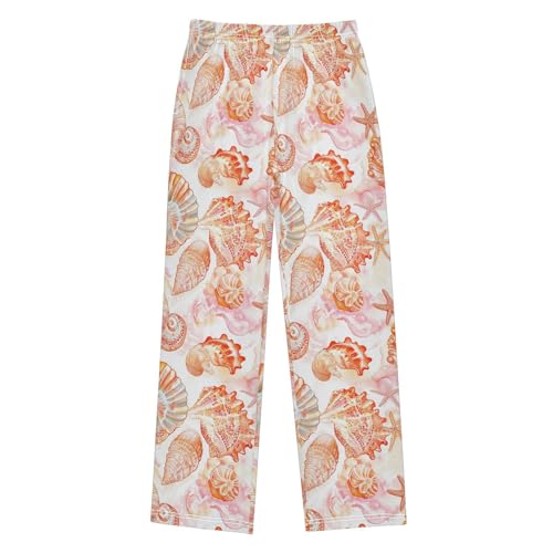 Pajama Bottoms, Pajamas Long Pant Watercolor Shell Lounge Wear Casual Sleep Pants Soft Pjs Sleepwear