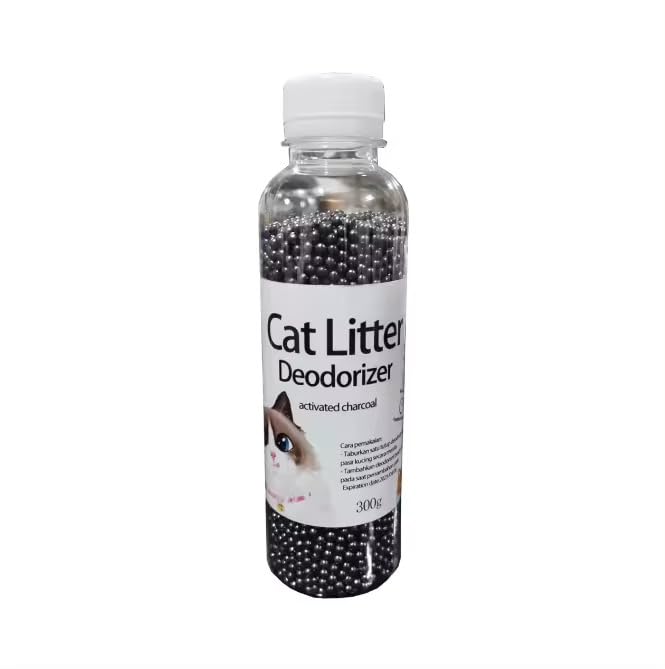 Cat Litter Box Deodorizer Beads, Cat Litter Box Odour Eliminator | Activated Charcoal