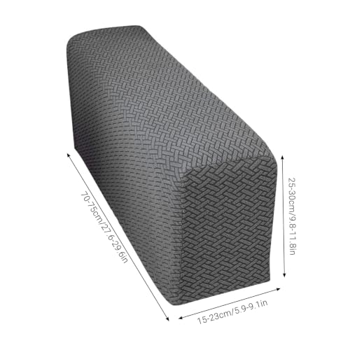 Fundas para brazos de sofá grises protectores elásticos de jacquard para silla de salón 4