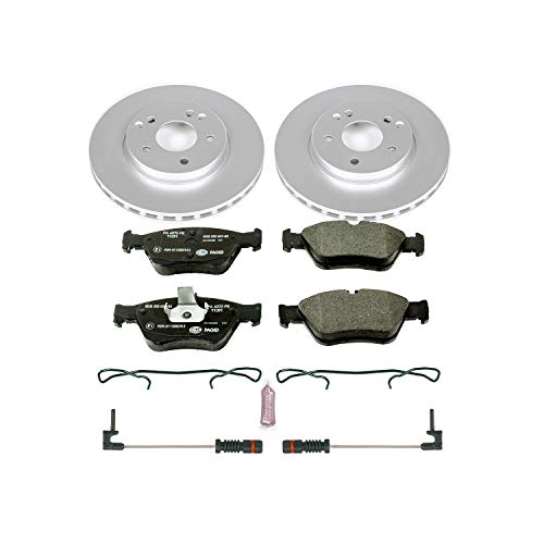 Image of Power Stop ESK3047 Front Euro-Stop Brake Kit Mercedes and 2 Front Sensor Wires For Mercedes-Benz C230, Mercedes-Benz C280, Mercedes-Benz E300, Mercedes-Benz SLK230 [Model Specific]