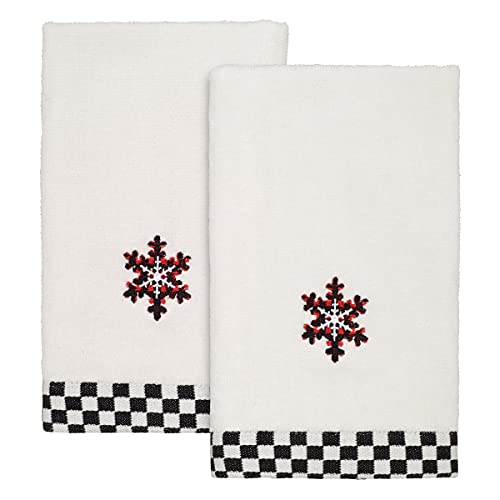 Avanti Linens - Fingertip Towels, Soft & Absorbent Cotton Towels, Set of 2 (Tis The Season)