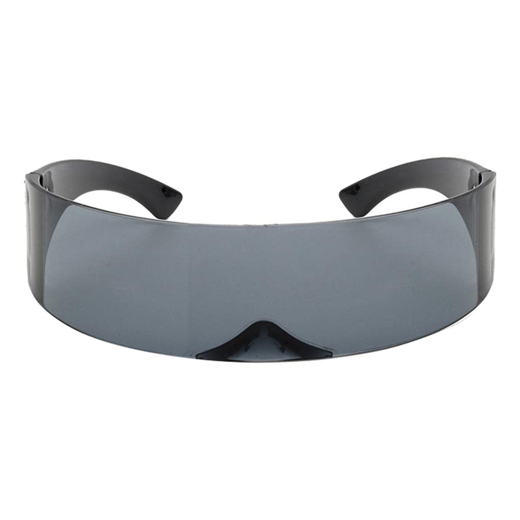 One Piece Shield Wrap Mirror Sunglasses Futuristic Glasses Prop Gray Clothing, Shoes & Accessories | Mens Accessories | Sunglasses & Fashion Eyewear | Sunglasses-image-4