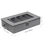 Flatware Utensil Storage Case, Silverware Storage Box Chest with Adjustable Dividers, Cutlery Storage Holder with Zipper Lid for Organizing Cutlery, Flatware, Knives, Large Capacity Gray - Image 4