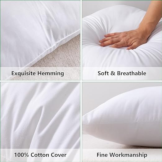 Image of Microfiber Pillow Filler 18x18 Inch | Cushion Insert 45x45 cm (Set of 5 Pillow)