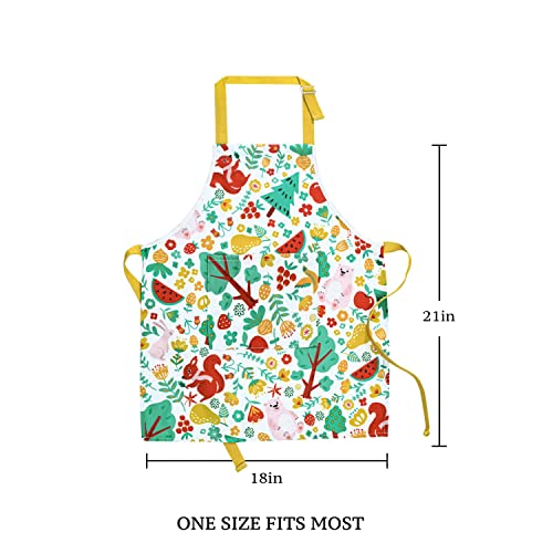 Rosielily Kids Aprons For Girls Apron Child Apron For Kids Toddler Apron For Boys Painting Cooking Baking Little Girls Children Youth Apron Cute Colorful Fruits (Colorful) #TOP3