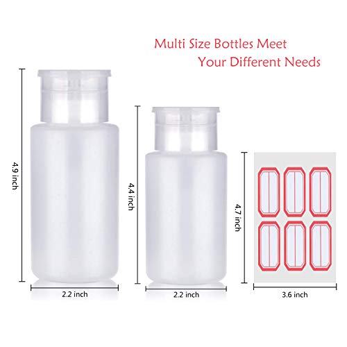 FITDON 4 Pièces Flacon pompe distributeur vide pour acétone, alcool, dissolvant de vernis à ongles et démaquillant – vue 7