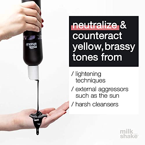 Milk_Shake Icy Blond Shampoo - Black Pigment Silver Shampoo For Very Light Blond And Platinum Hair, 10.1 Fl Oz (300 Ml) #TOP3