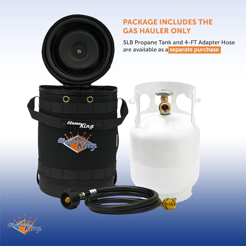 image for Flame King Gas Hauler for 5LB Propane Tank - Insulated Protective Carr