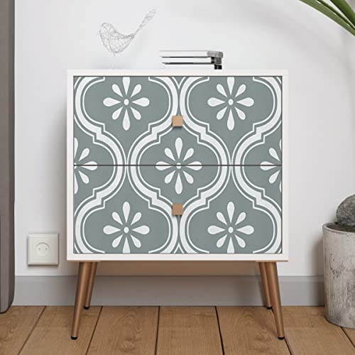 Jeweluck Gray And White Peel And Stick Wallpaper Trellis Contact Paper 17.7 Inch × 196.8 Inch Modern Geometric Wallpaper Peel And Stick Self Adhesive Wallpaper Removable Wall Paper For Bedroom Vinyl #TOP5