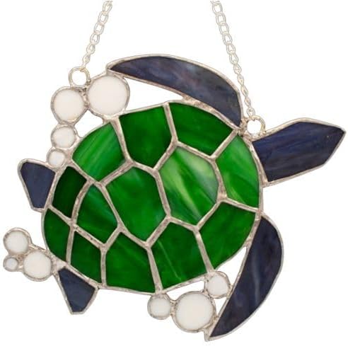 Sea Turtle Pre-Cut Stained Glass Kit-Make Your own Beautiful Glass Project.