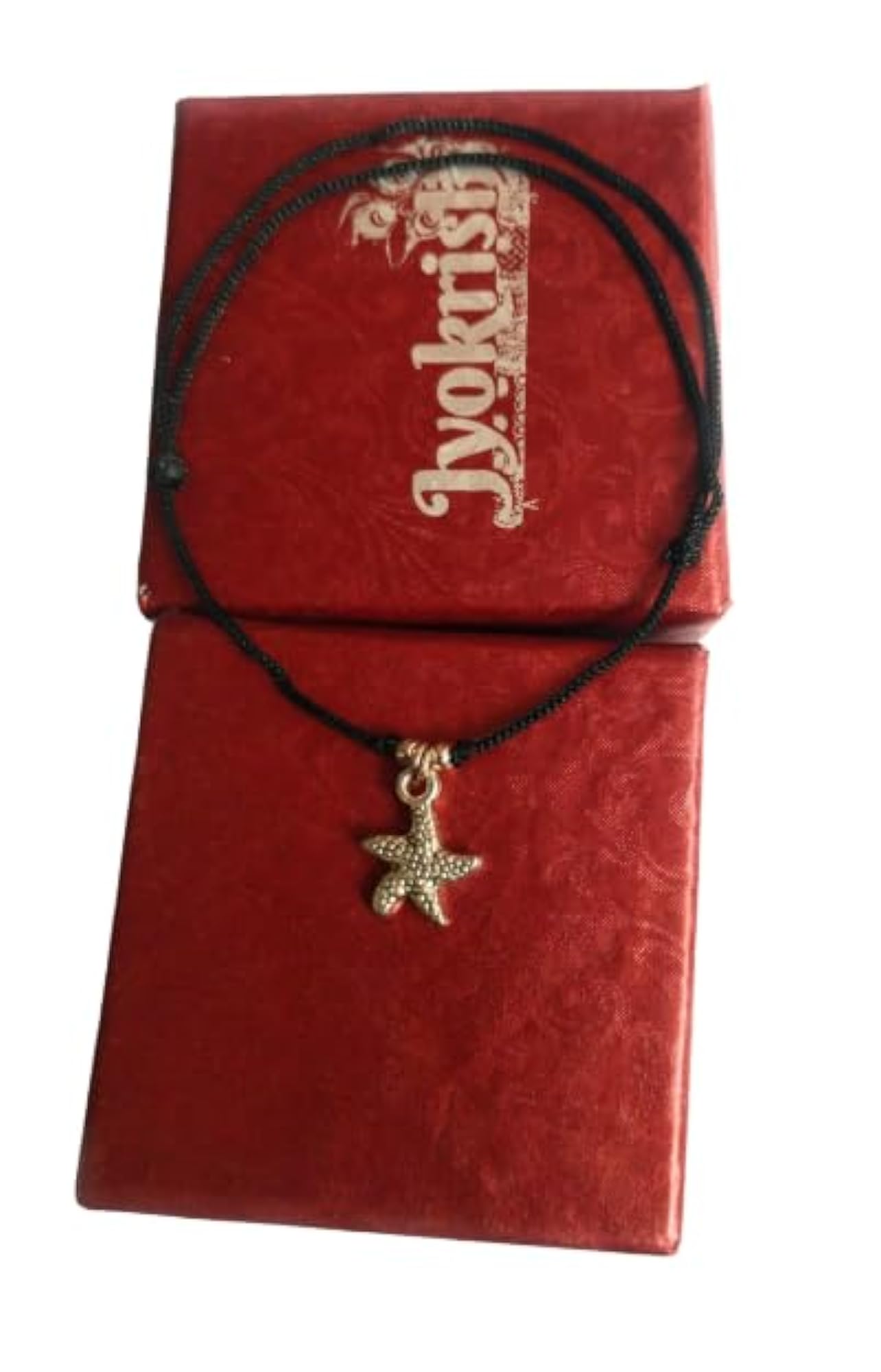Handmade Adjustable Black Thread Starfish Anklet