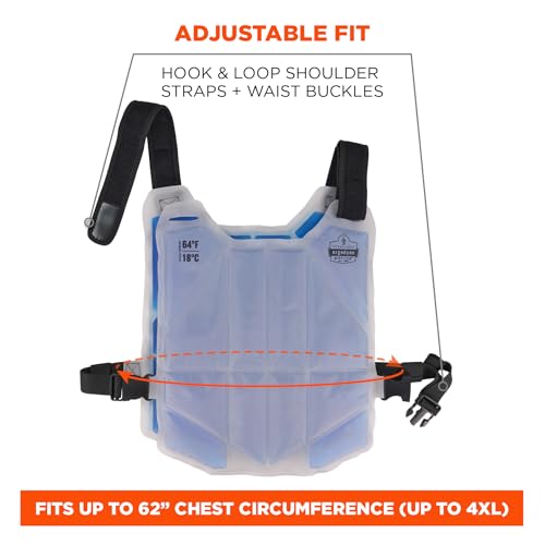 Image of Ergodyne 6210 Phase Change Lightweight Cooling Ice Vest, Cooling Relief for All Environments, Cooling Towel Included